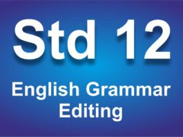 English Grammar class 12 Editing