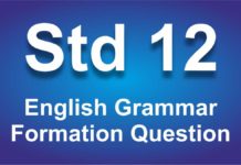English Grammar class 12 Formation Question