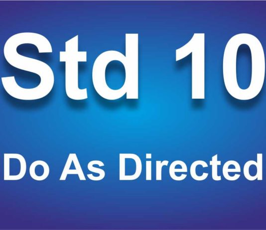 Do As Directed for std 10