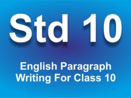 English Paragraph Writing For Class 10