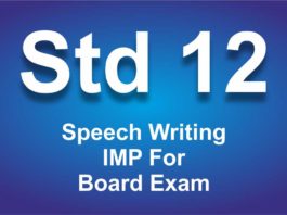 Speech Writing English class 12 Important For Board Exam