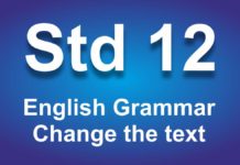 English Grammar class 12 Change the text