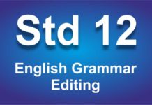 English Grammar class 12 Editing