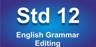 English Grammar class 12 Editing