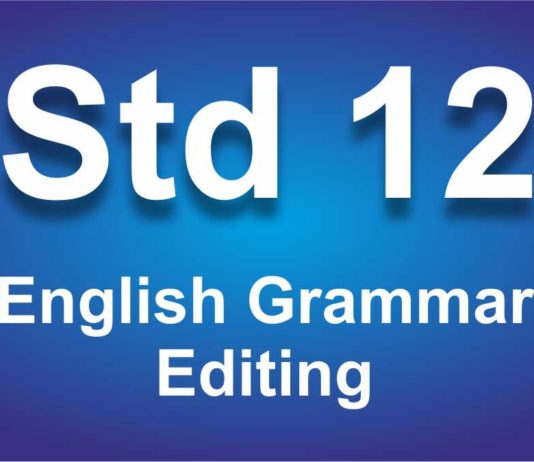 English Grammar class 12 Editing