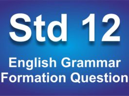 English Grammar class 12 Formation Question